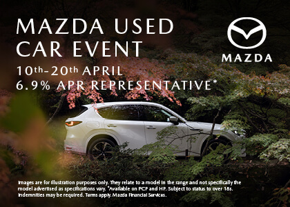Mazda used event banner