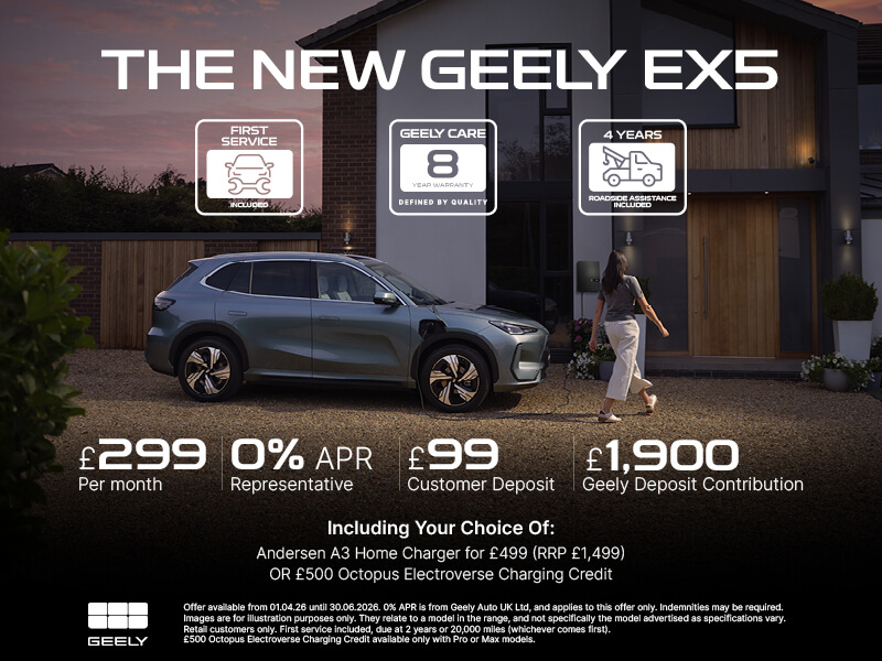 Geely EX-5 offer banner