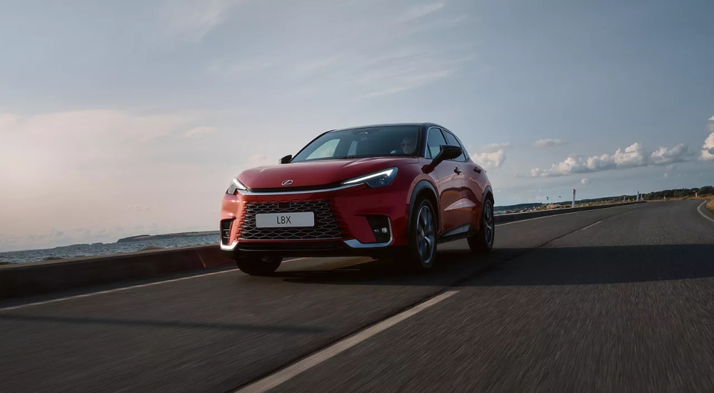 New Lexus LBX in Red - Front View