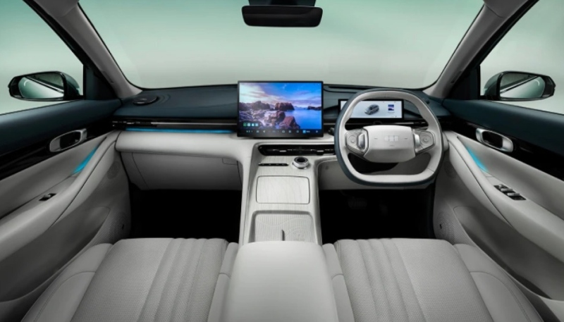 Premium interior of the Geely EX5; Geely on the Motability Scheme