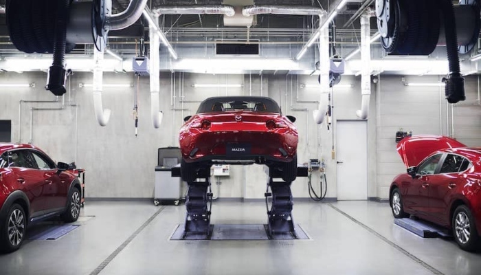 Mazda in for a service