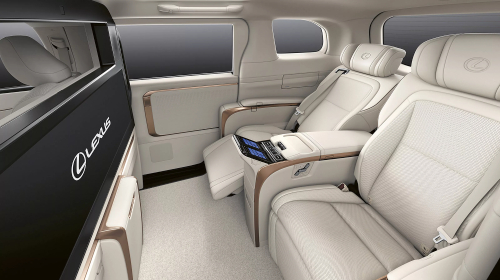 New Lexus LM interior with second-row seats