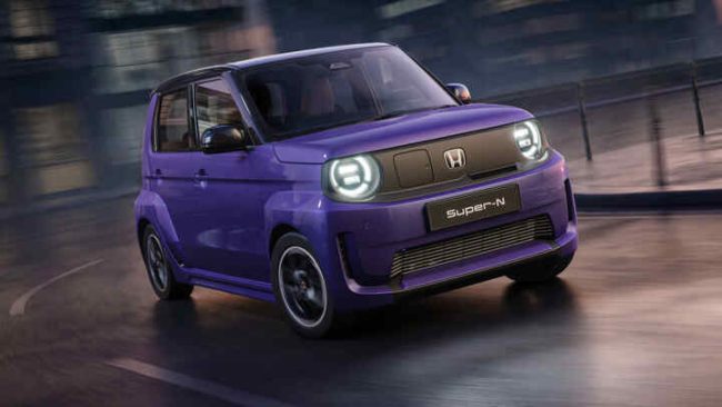 New Honda Super-N driving on the road