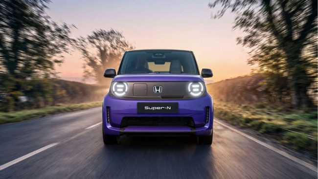 The New Honda Super-N charging from the front