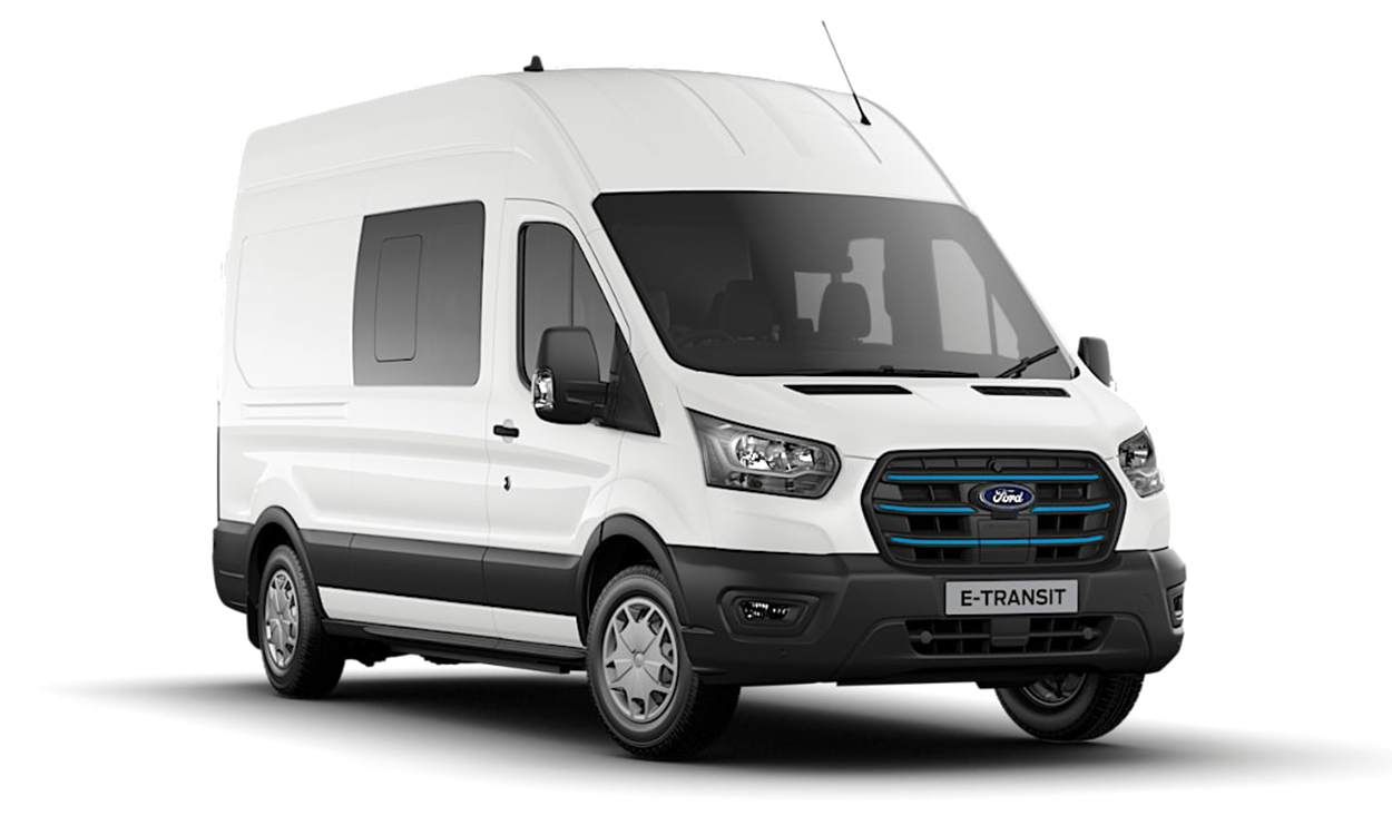 Ford E-Transit Double Cab 135kW 68kWh H3 Trend Double Cab Van Auto [Nav] Image 1
