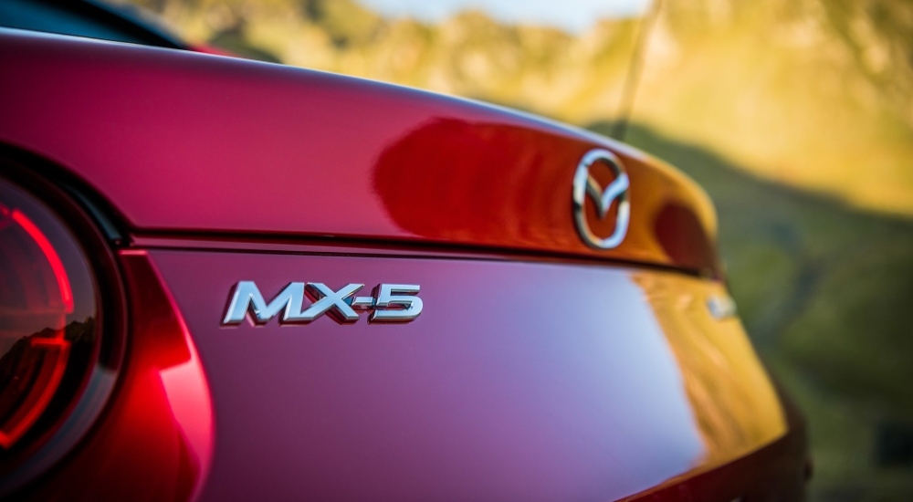 The back of a new Mazda MX-5