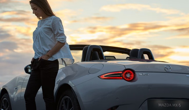 The back of a new Mazda MX-5