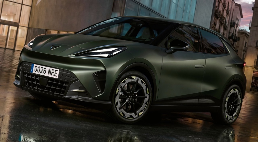 Front facing CUPRA Raval in Manganese green; New CUPRA Raval cars for sale