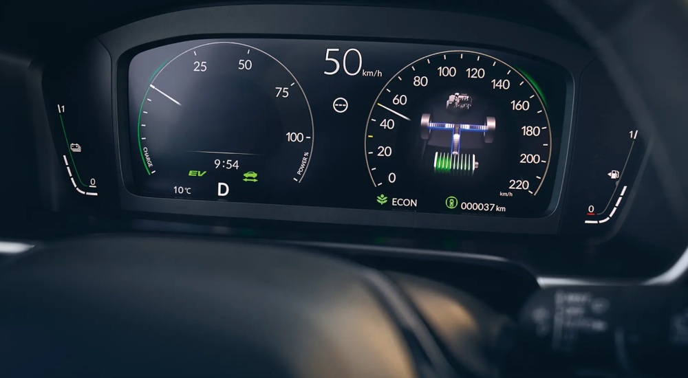 new honda cr-v plug-in hybrid HUD display