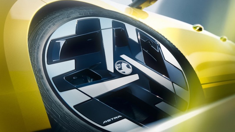 Front of Vauxhall Astra with light up badge