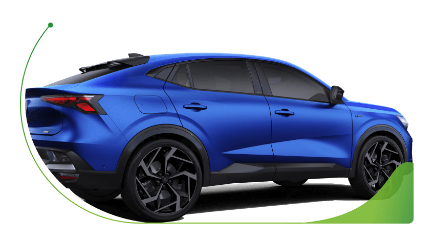 Side angle of a blue car; balloon payment explained