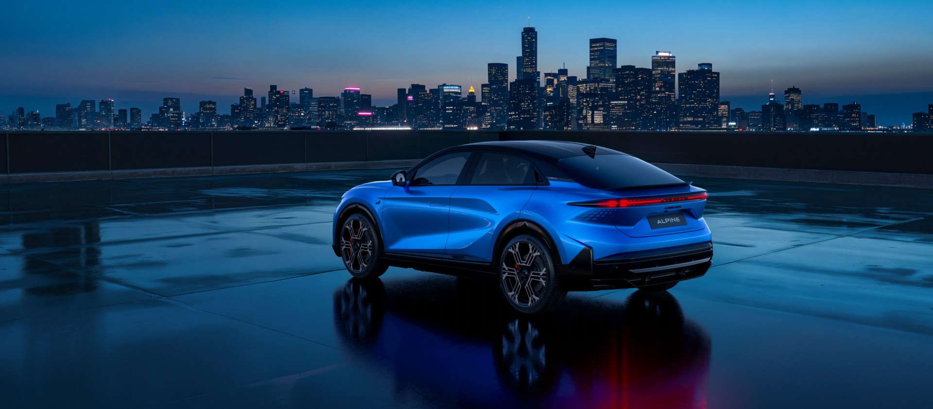 Alpine A390 at night