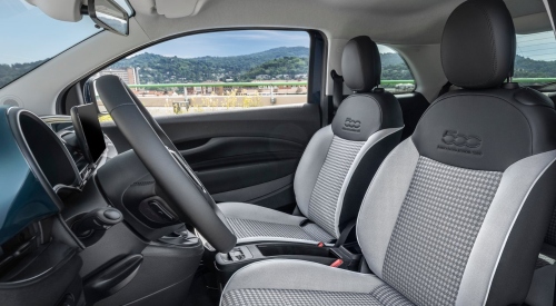 The New Fiat 500 Hybrid seats; New Fiat 500 Hybrid safety