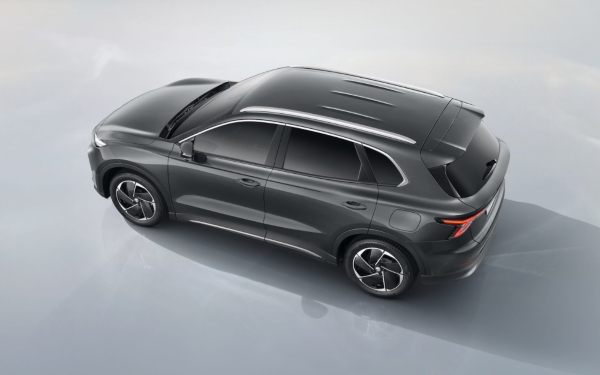 Grey MG S5 EV viewed from above