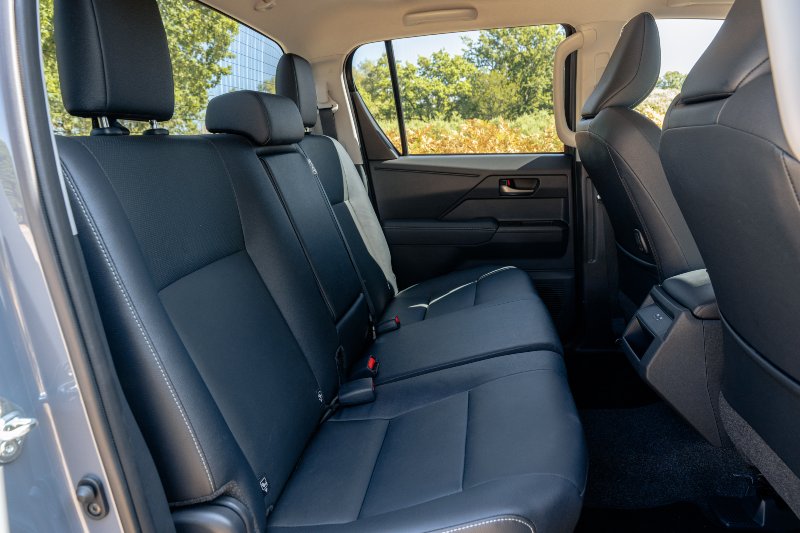 the New Toyota Hilux Electric interior rear seats