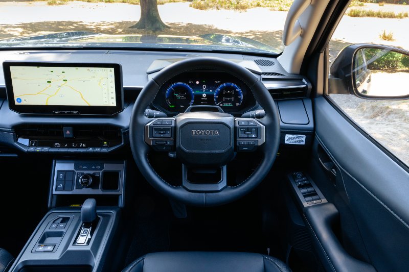 the New Toyota Hilux Electric tech behind the wheel
