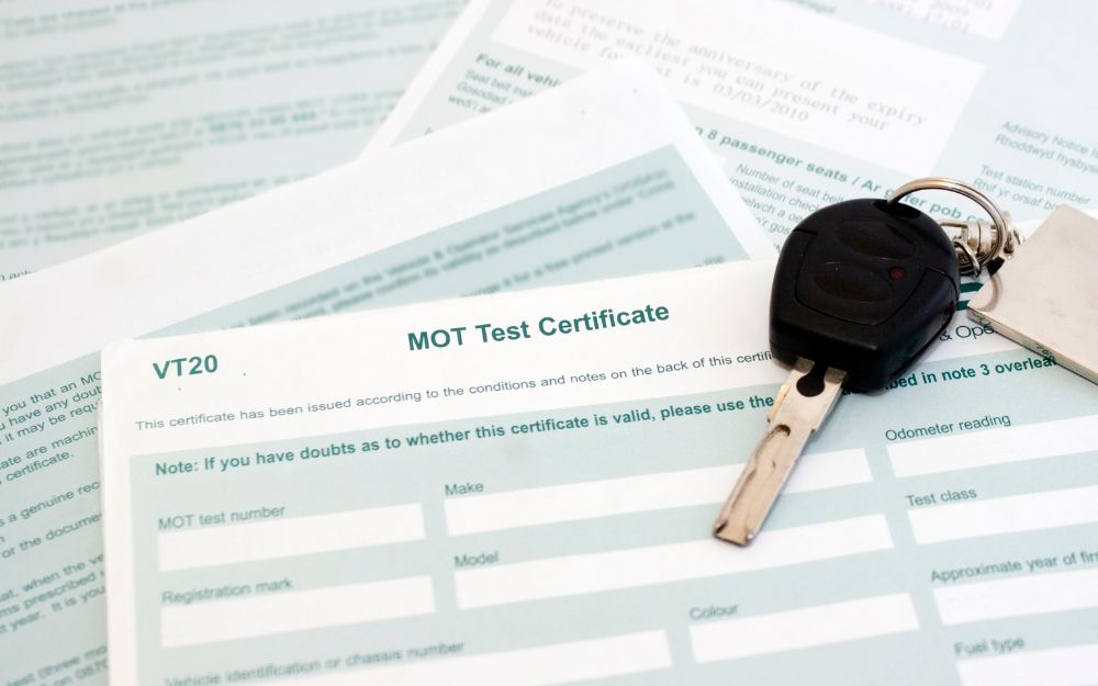 MOT Test Certificate and Keys