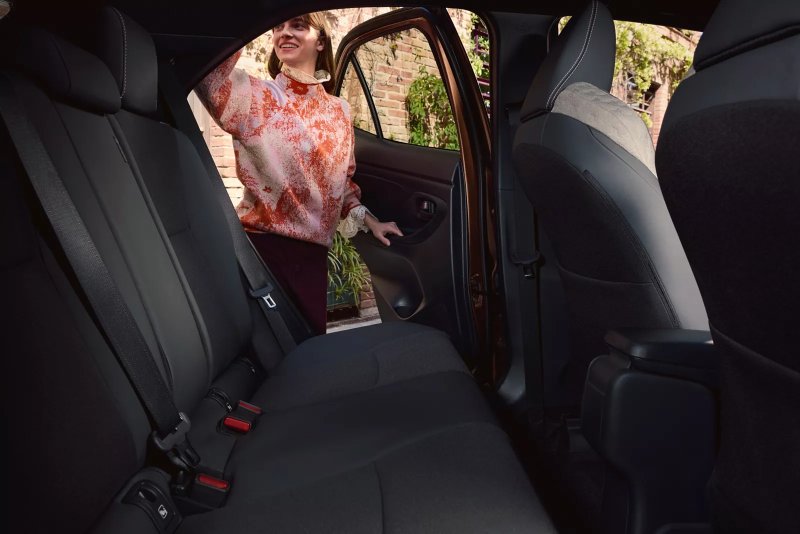 new Toyota Yaris rear interior