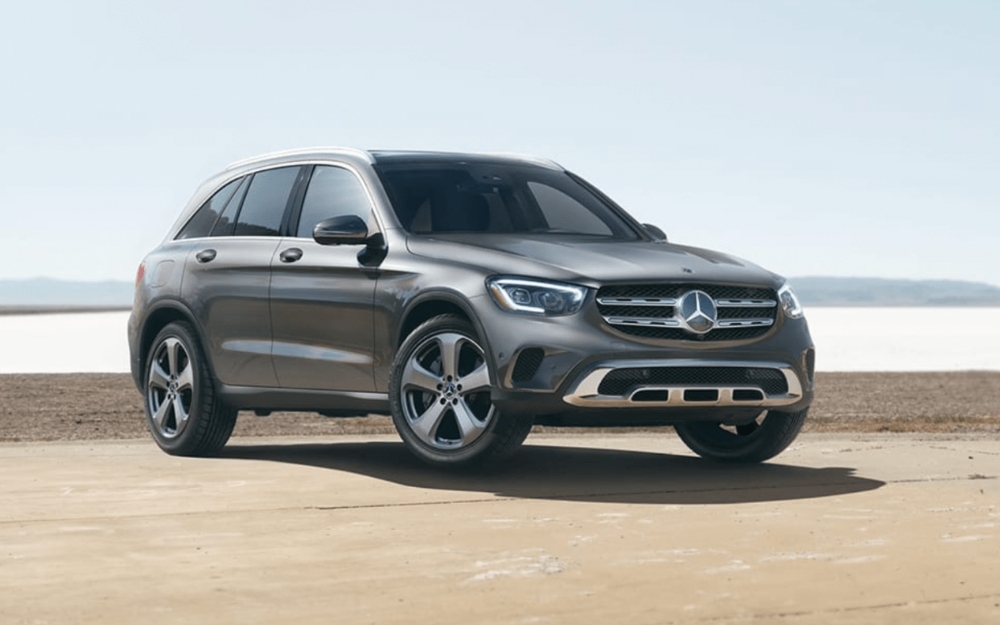 Front View of a Grey Mercedes-Benz GLC SUV