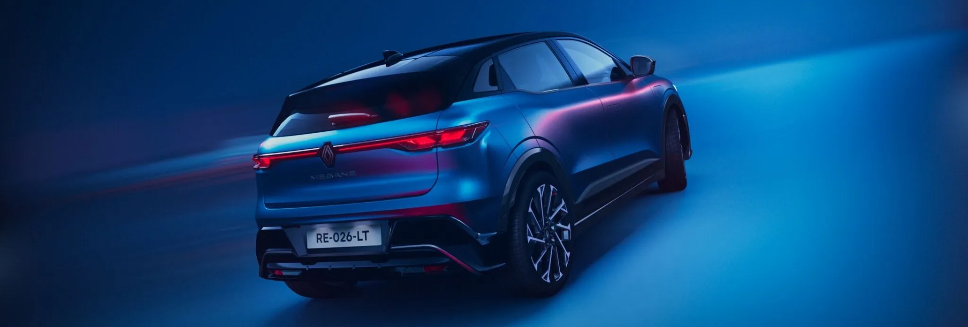 Rear shot of the new Renault Megane E-Tech Electric.