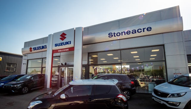 Stoneacre Chesterfield Suz dealership front
