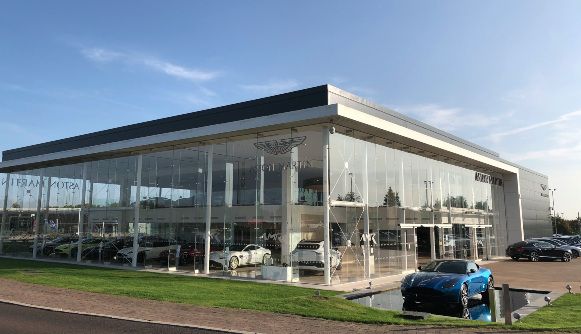 Aston Martin Newcastle dealership front