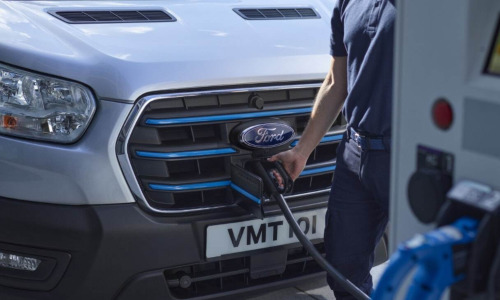 All-Electric Ford E-Transit Charging