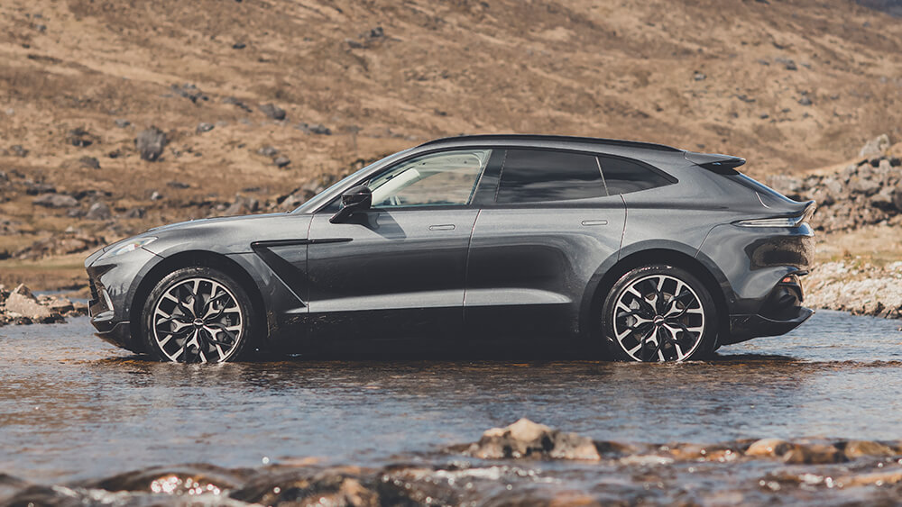 New Aston Martin DBX steering profile