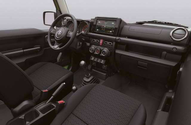 Interior of a Suzuki Jimny