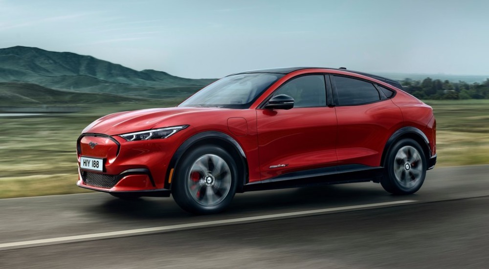 All-Electric Ford Mustang Mach-E in Red