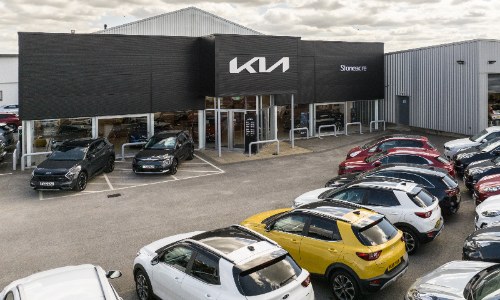 Pre-registered car for sale; car dealership