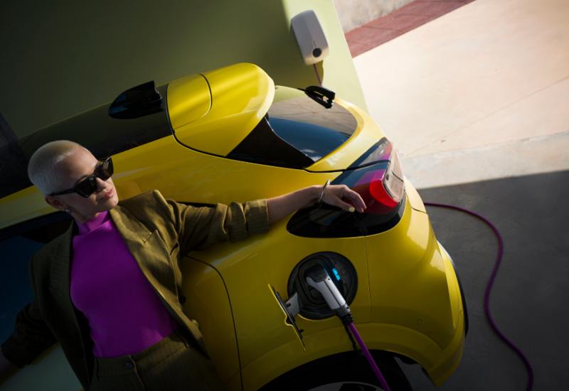 Car Charging at Charge Point