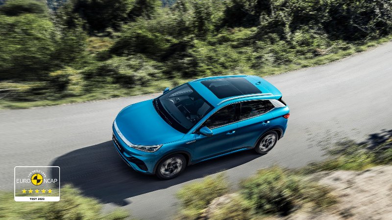 BYD Atto 3 aerial shot