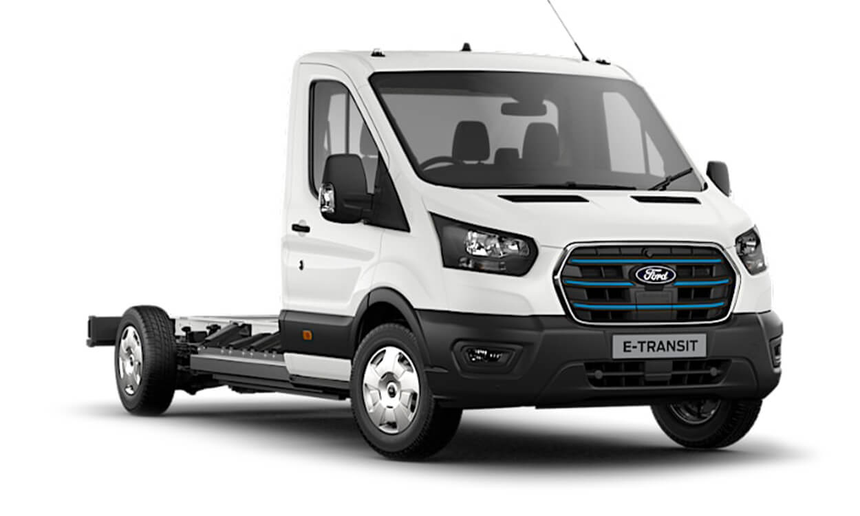 All-Electric Ford E-Transit Chassis Cab