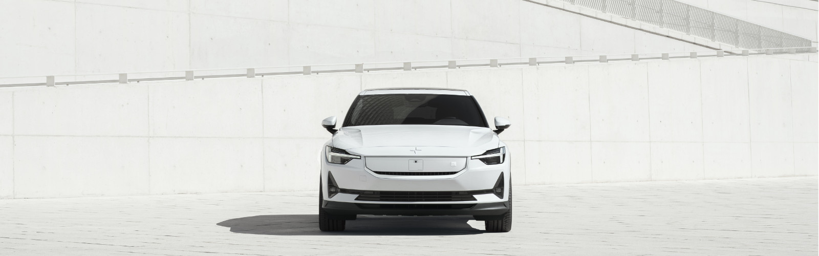 New Polestar 2 front in white