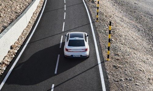New Polestar 2 aerial; EV battery & range
