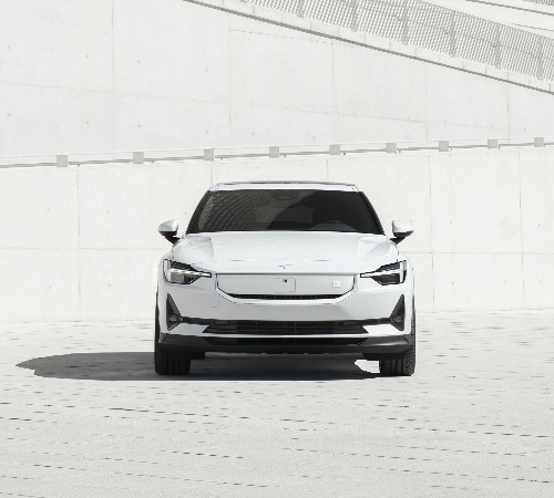 New Polestar 2 front in white