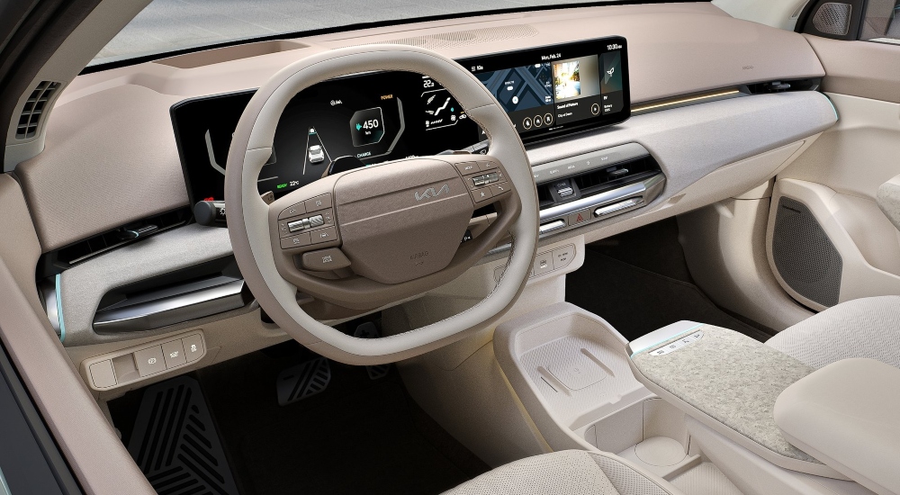 Discover the modern, stylish new Kia EV4 Fastback interior