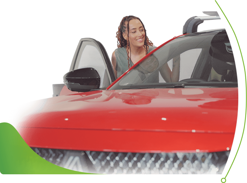 A woman explores the interior of a car; Is bad credit car finance possible image
