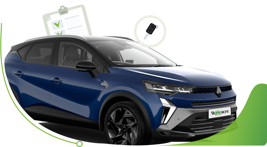 A blue Renault Captur; Apply for car finance image.