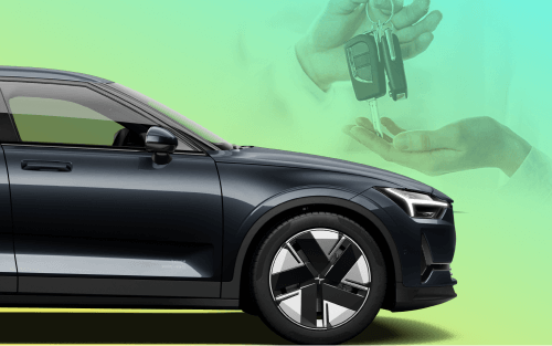 Side view of a Polestar 2; Car finance for all types image.