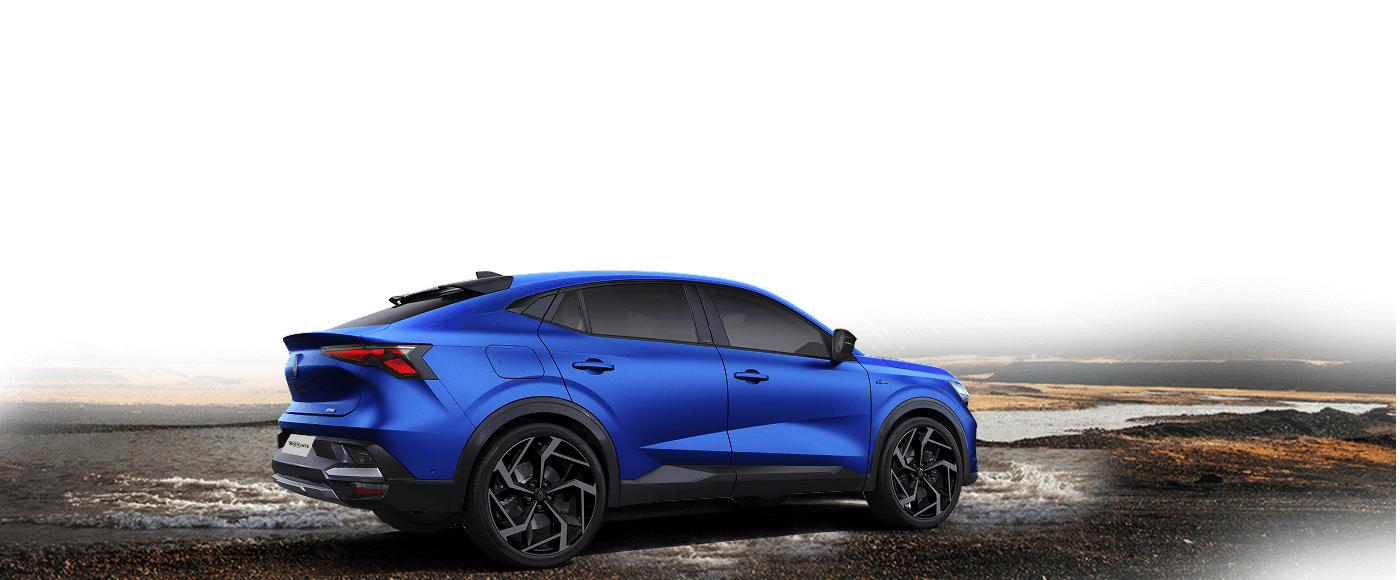 Blue Renault Rafale; Car finance guide image.
