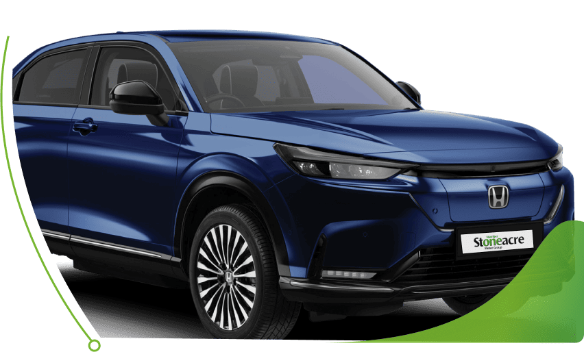 Blue Honda; Car dealer finance image.