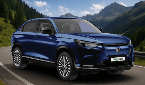 Blue Honda; Car dealer finance image.