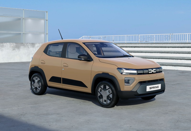 A used Dacia Spring Expression in Safari Beige.