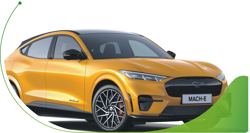 A yellow Ford Mustang Mach E; What is a Hire Purchase agreement image