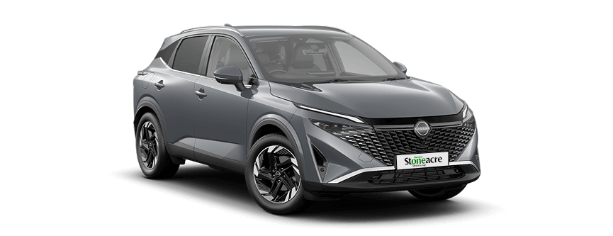 A grey Nissan Qashqai; Car Finance Companies hero car