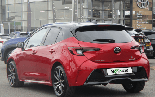 The rear of a red Toyota Corolla; No deposit car finance with bad credit image