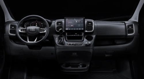 The New Fiat Ducato Panel Van interior has all the latest technology and safety features