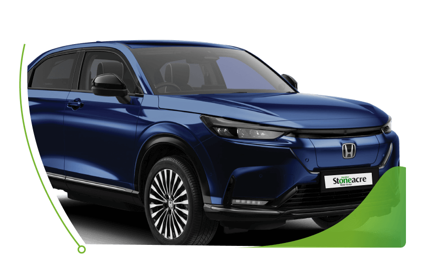 Blue Honda; Car dealer finance image.